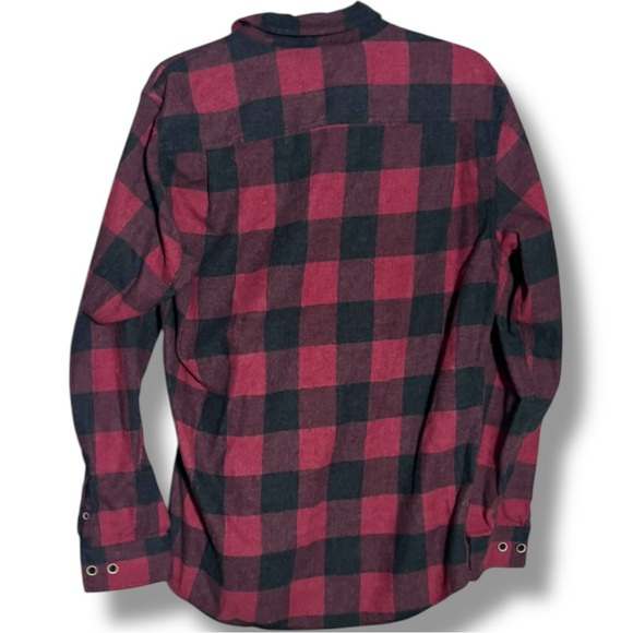 Weatherproof Vintage Cream and Orange Label Red/Black Classic Plaid Long Sleeve - Picture 15 of 16